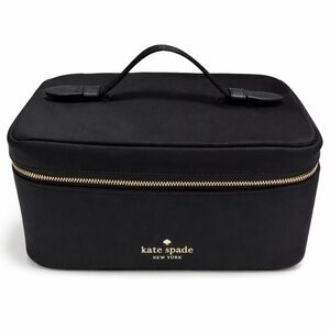 Kate Spade New York Black Nylon Chelsea Toiletry Travel Cosmetic Case